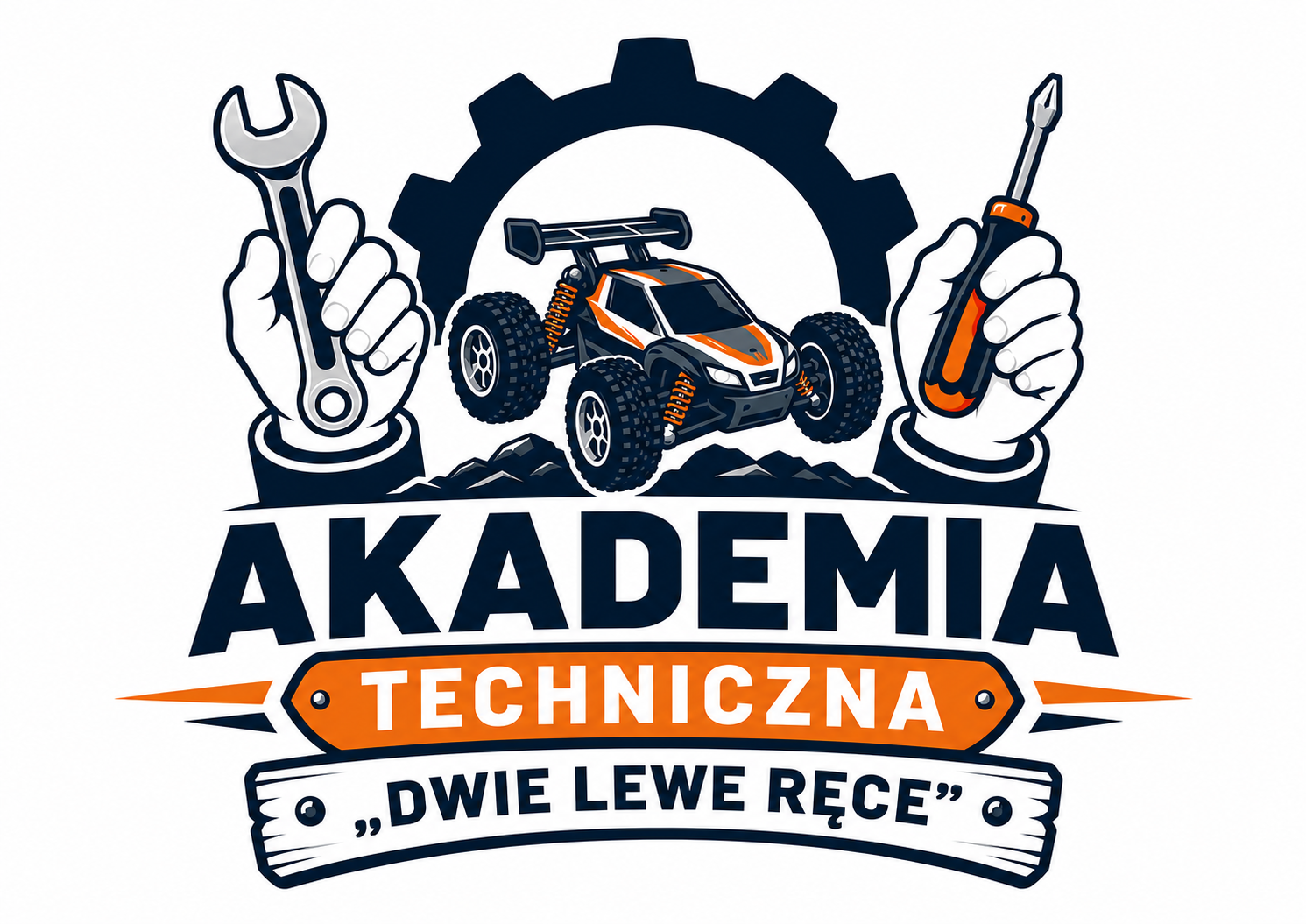 Logo Akademia Techniczna „Dwie lewe ręce”